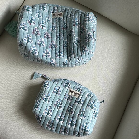 Quilted Toiletry Bag Set - Picture 1 of 5